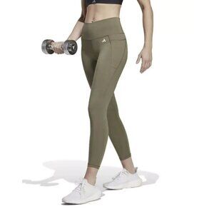 Adidas Womens Tight Fit 7/8 High Rise Waisted Leggings With Stash Pocket XS